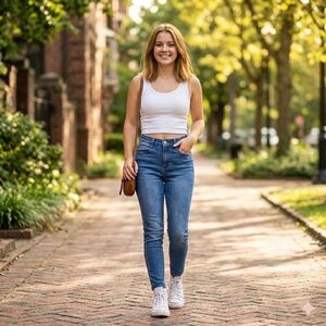 Rue21 High Rise Skinny Jeans | Medium Wash | Size 0 (Juniors) Stretch Denim